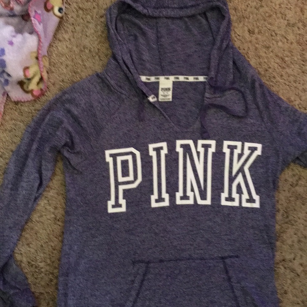 Pink hoodie size small but fits much bigger